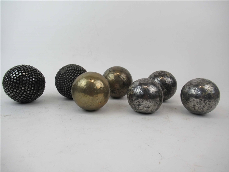 Group of Assorted Metal Carpet Balls