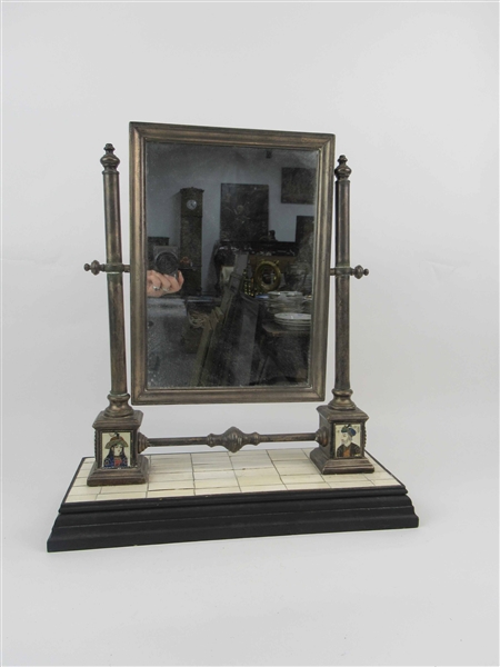 Vintage Silver Plated Dressing Mirror