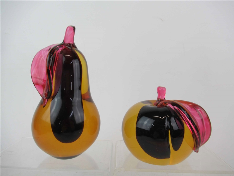 Modern Pair Of Murano Art Glass Bookends