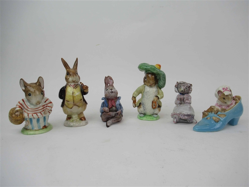 Four Beatrix Potter Beswick Porcelain Figurines