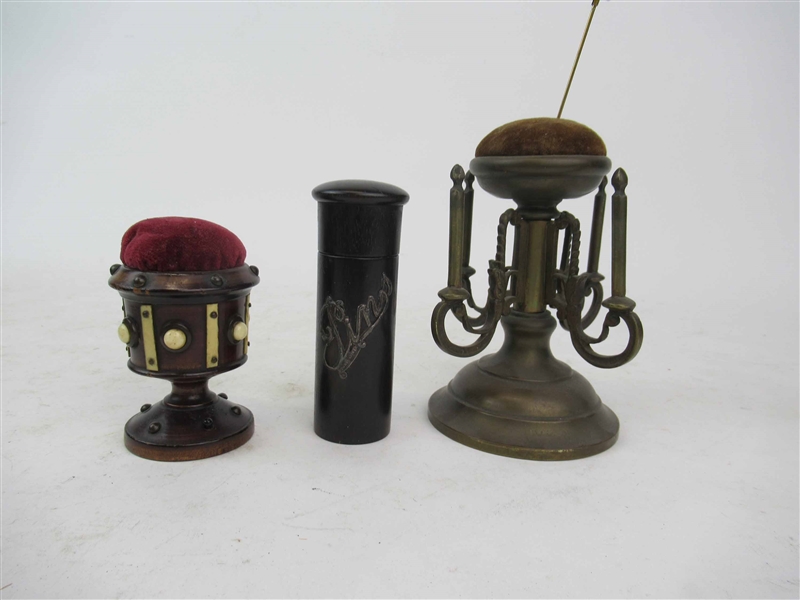 Victorian Brass Revolving Thread Spool Holder