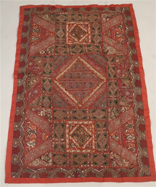 Elaborately Beaded Persian Tapestry