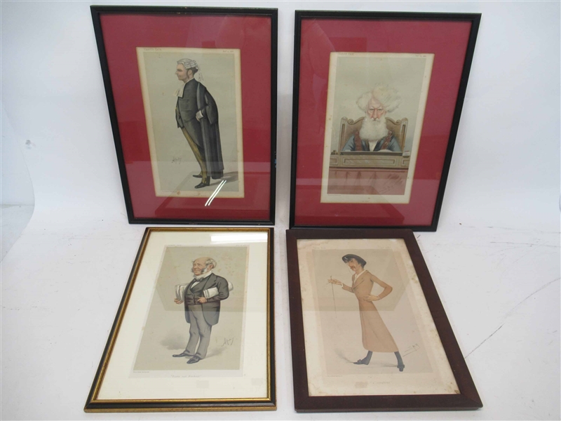 Four Assorted Vanity Fair Spy Prints