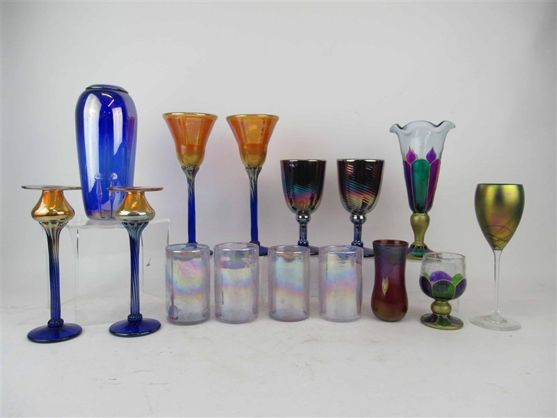 Group of Assorted Modern Studio Art Glass