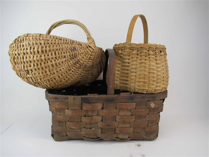 Group of 3 Assorted Carrying Baskets