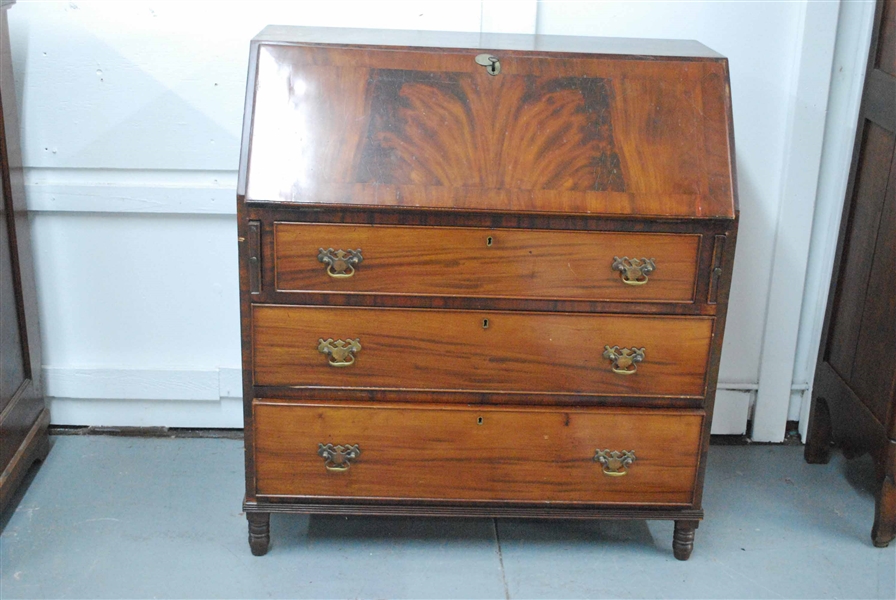 Antique Federal Style Mahogany Slant Front Desk