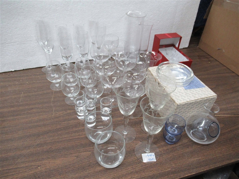 Group of Assorted Glass Table Articles