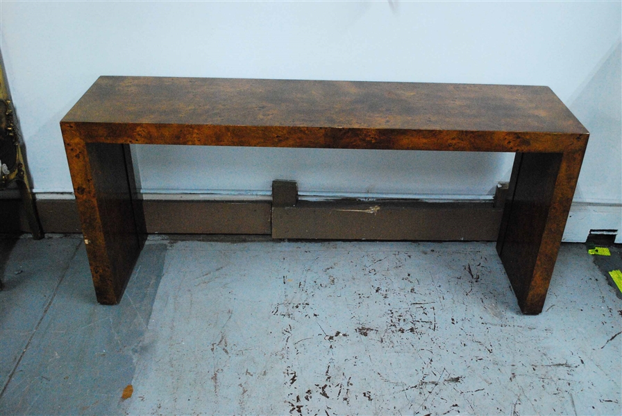 Modern Burlwood Console Table