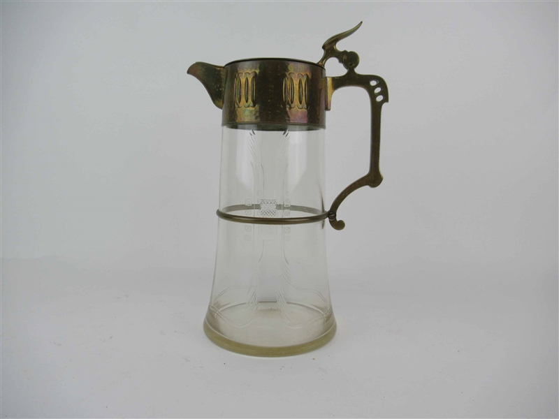 WMF Art Nouveau Brass Water Pitcher