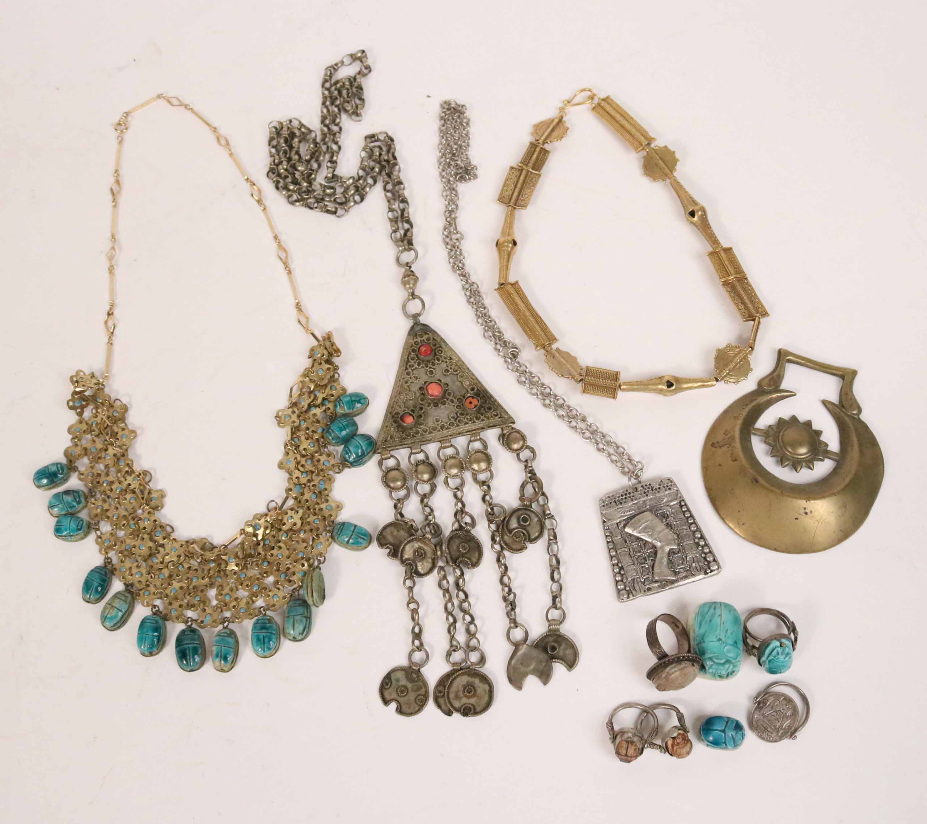 Lot Detail - Group of Egyptian Inspired Costume Jewelry