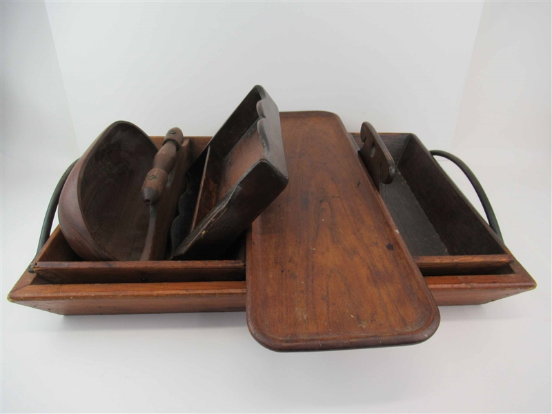 Group of Assorted Wooden Trays