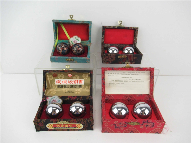 Four Sets of Chinese Iron Balls