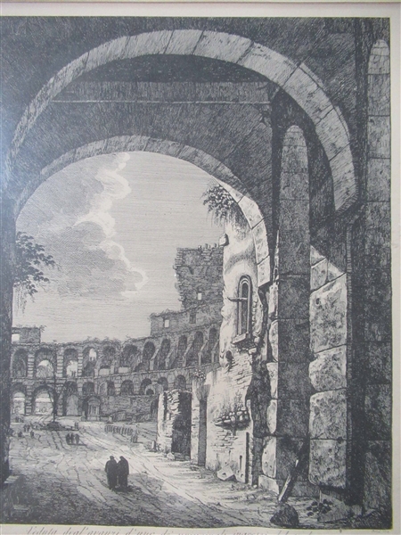 Luigi Rossini Print of Italian Colosseum