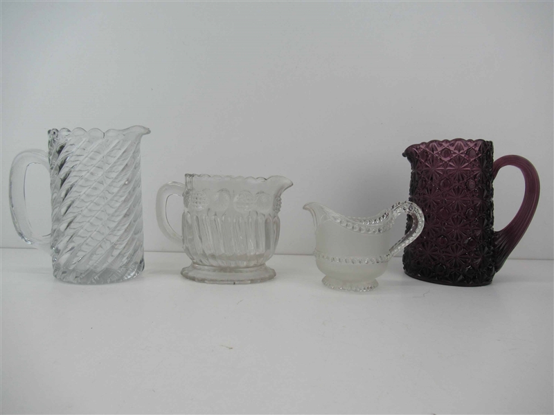 Group of Assorted EAPG Glass Creamers