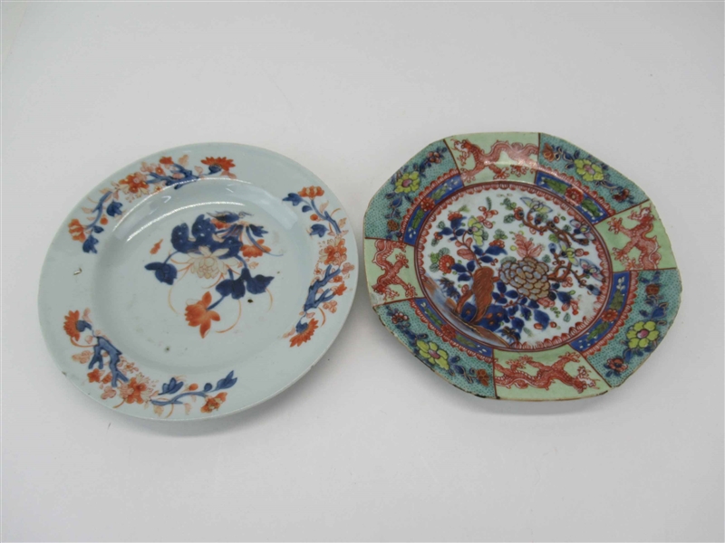 Two Antique Chinese Export Imari Plates