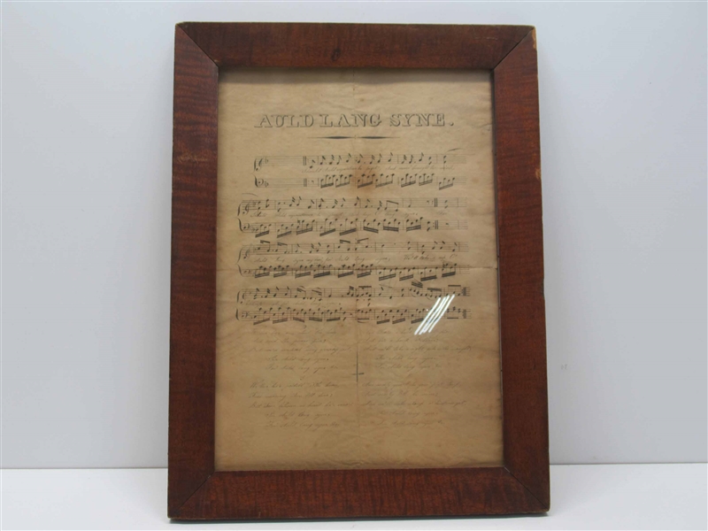 Antique Framed Hand-Made Sheet Music