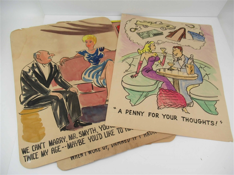 Group of 23 Assorted 1950s Satire Cartoons