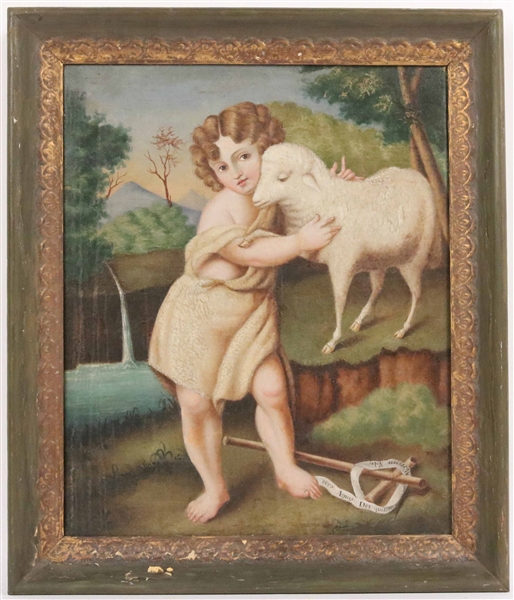 Oil on Canvas, Child with Lamb, "Lamb of God"