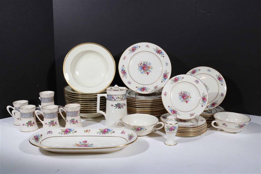 Partial Set of "Lenox Rose" Pattern Dinnerware