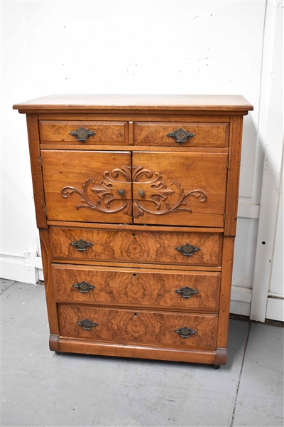 Antique Eastlake Victorian Hat Chest 