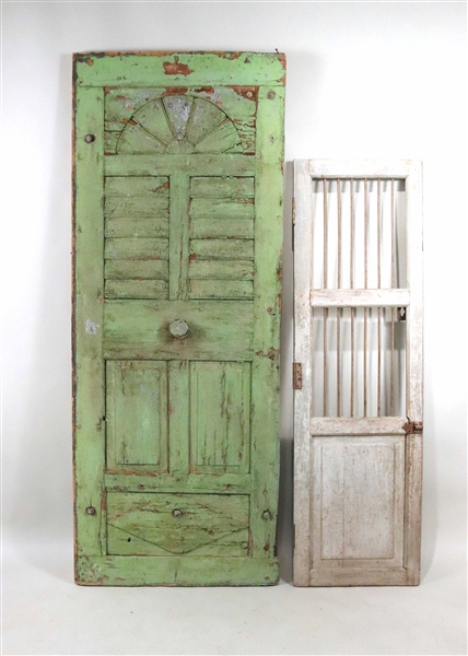 Two Rustic Wood Doors