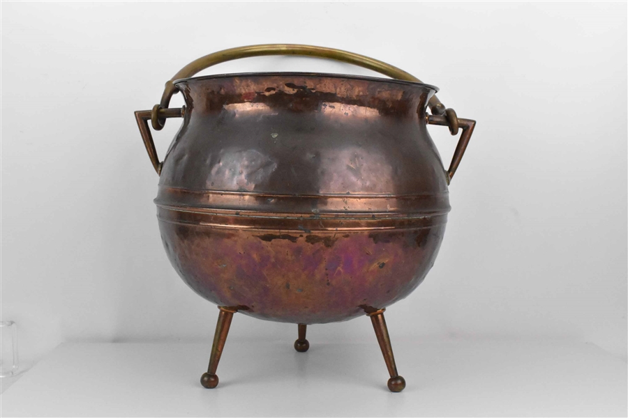 Three Footed Copper Cauldron