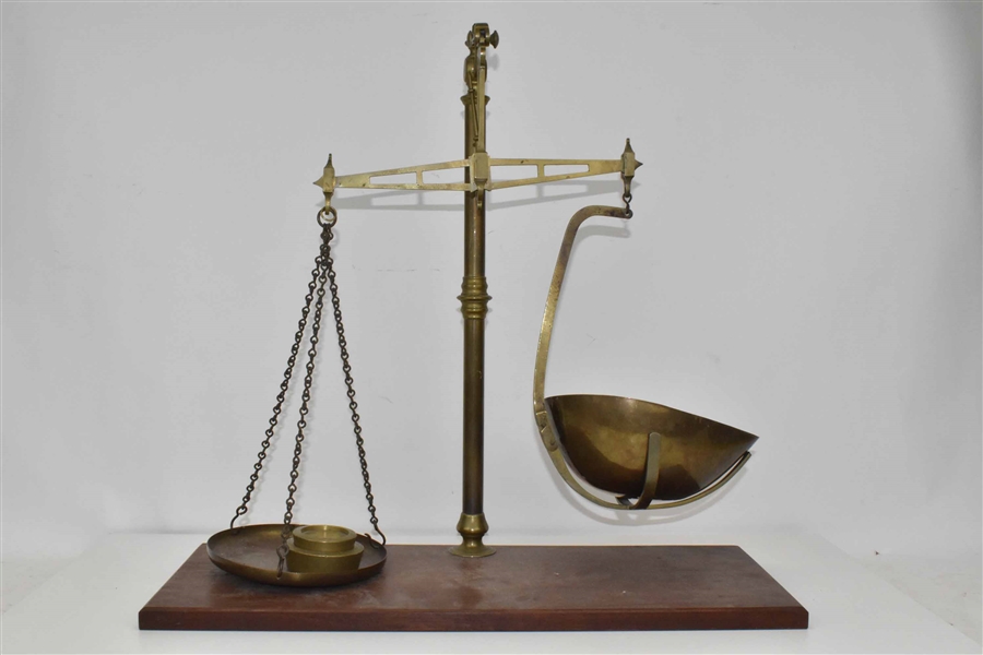 Antique Brass Balance Scale 