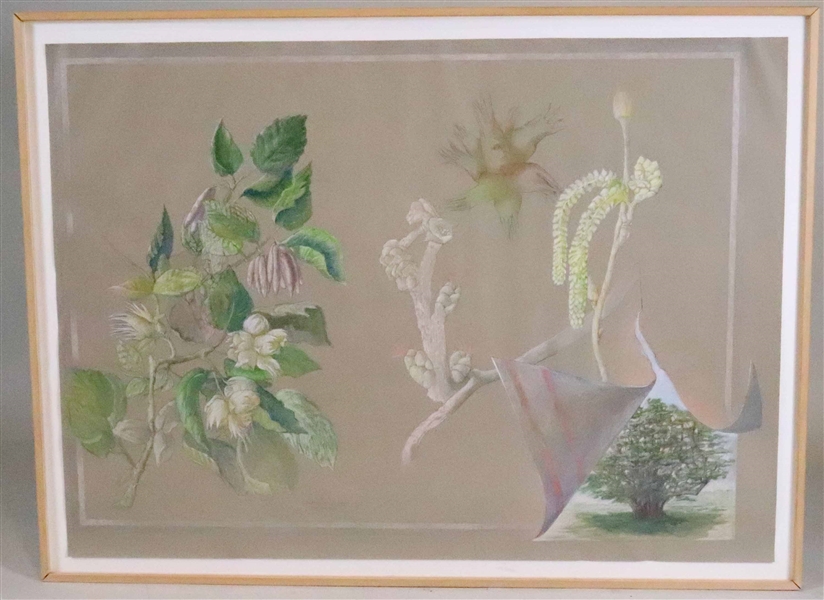 Ellen Lanyon, Watercolor/Prismacolor, "Hazelnut"