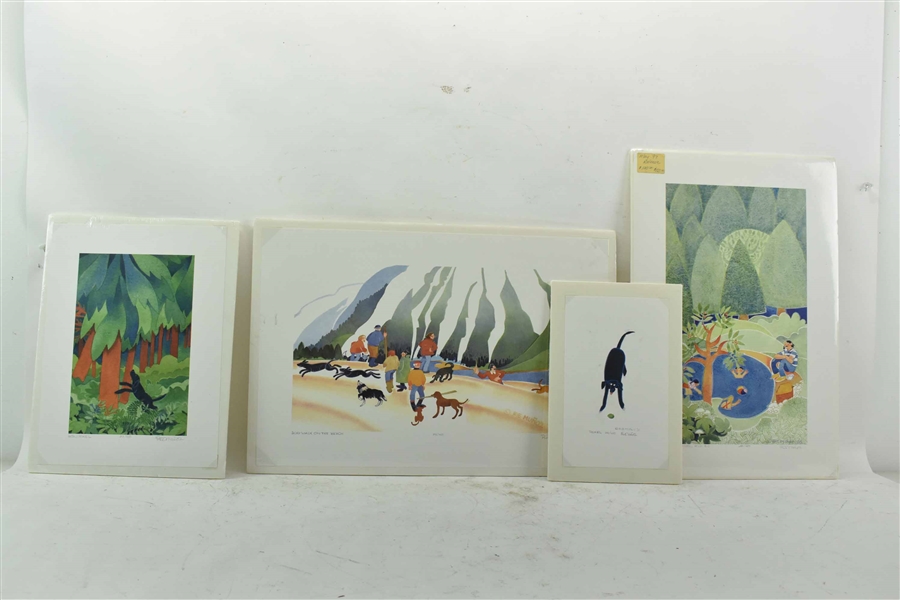 Four Rie Munoz Limited Edition Art Prints