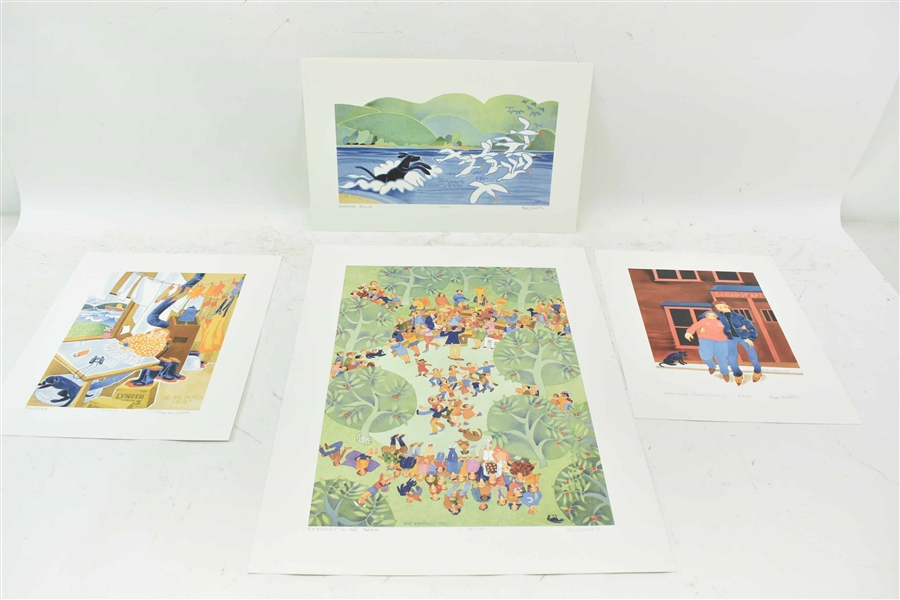 Four Rie Munoz Limited Edition Art Prints
