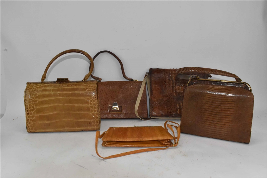 Five Vintage Ladies Handbags