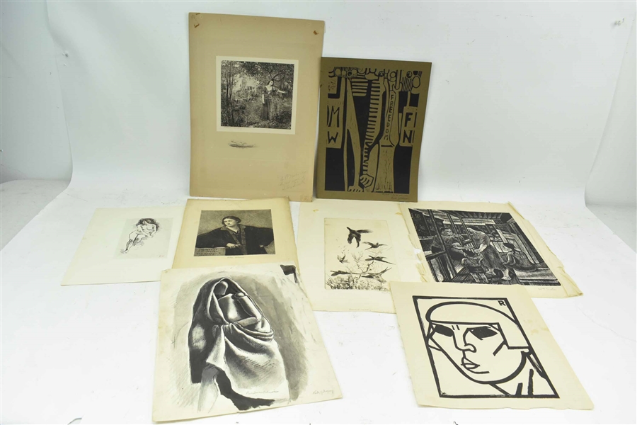 Group of Assorted Etchings and Artworks