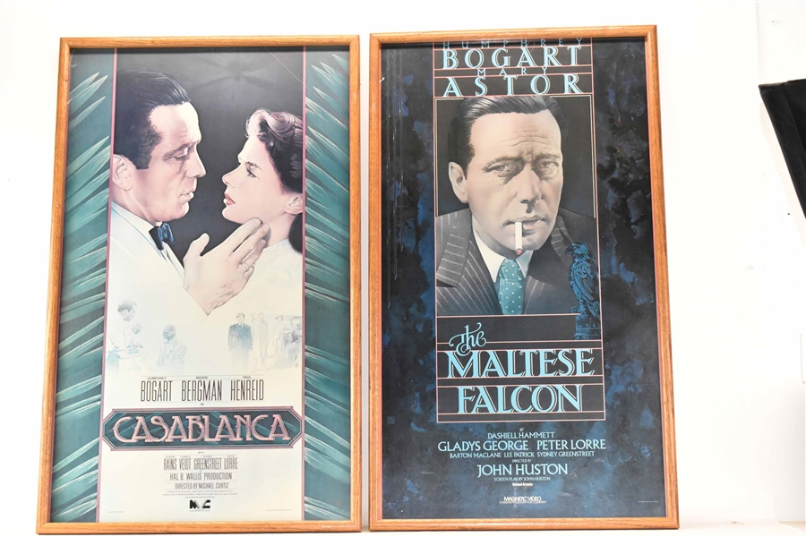 Two Humphry Bogart Framed Movie Posters