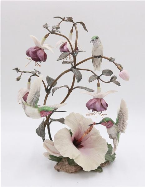 House of Faberge Porcelain Hummingbird Sculpture