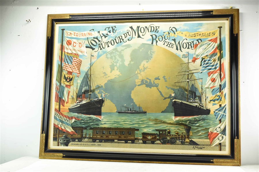 A. Schindeler Voyage Around the World Poster