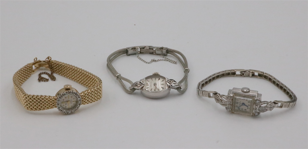 Three Vintage Ladies Dress Watches