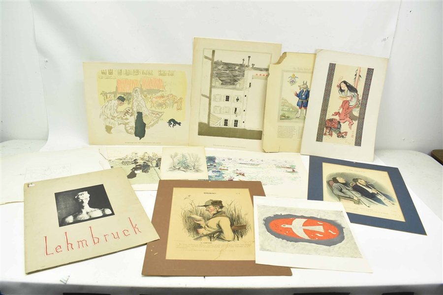 Group of Assorted Antique Prints and Engravings
