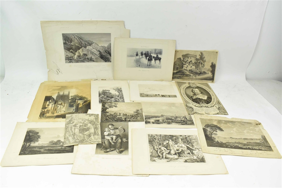 Group of Assorted Antique Prints and Engravings