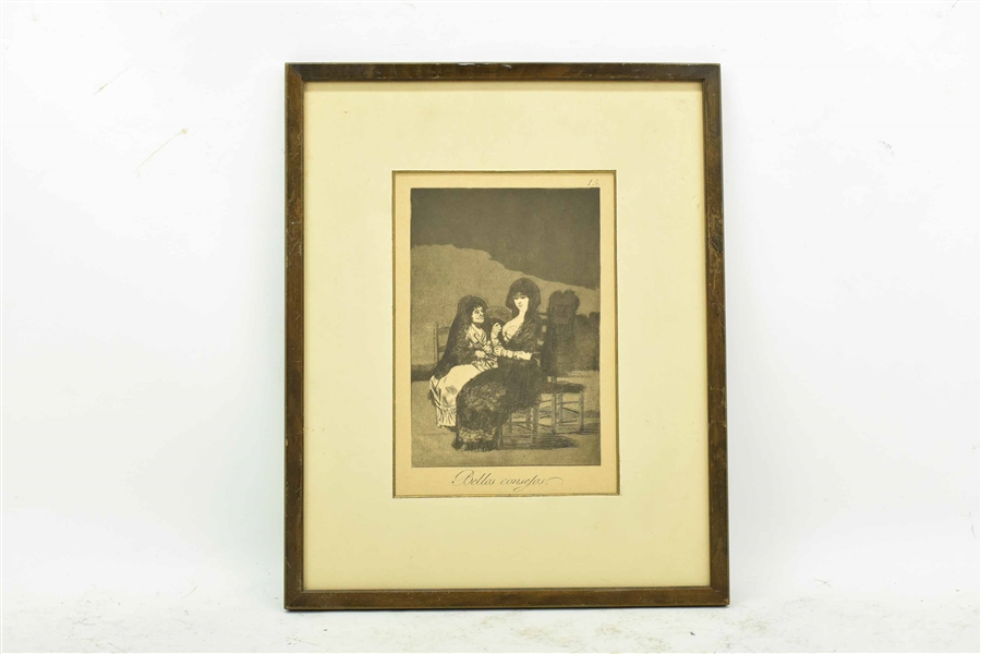 Francisco de Goya Bellos Consejos Etching