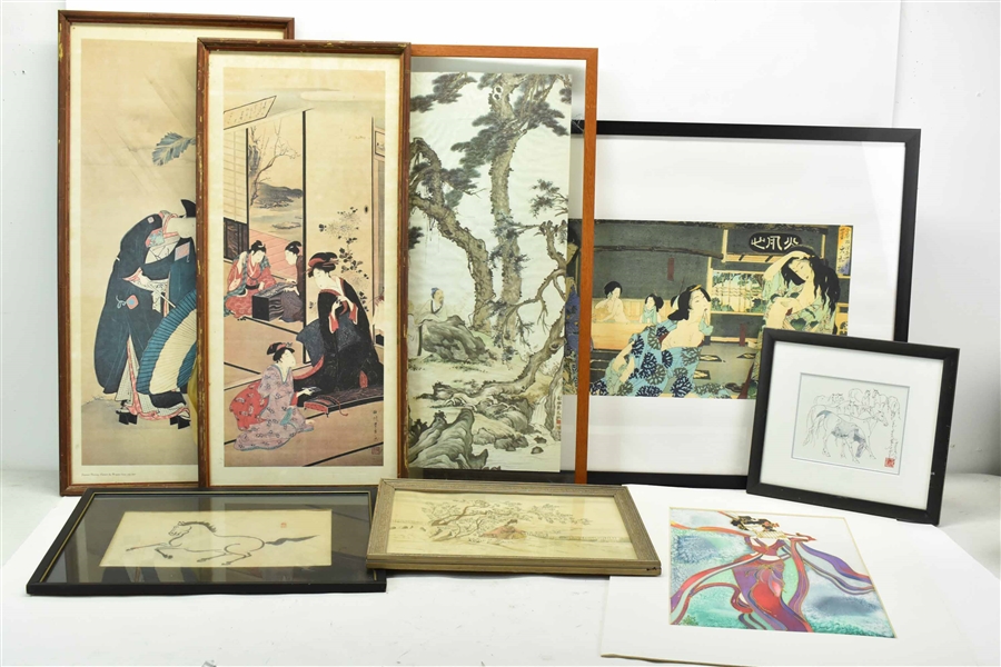 Group of Assorted Asian Artwork 
