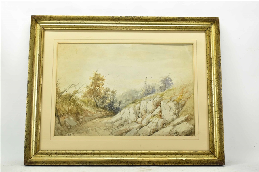 A. J. Swing Watercolor on Board of Landscape