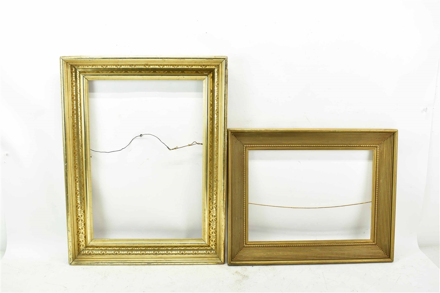 Two Gilt Decorated and Carved Frames