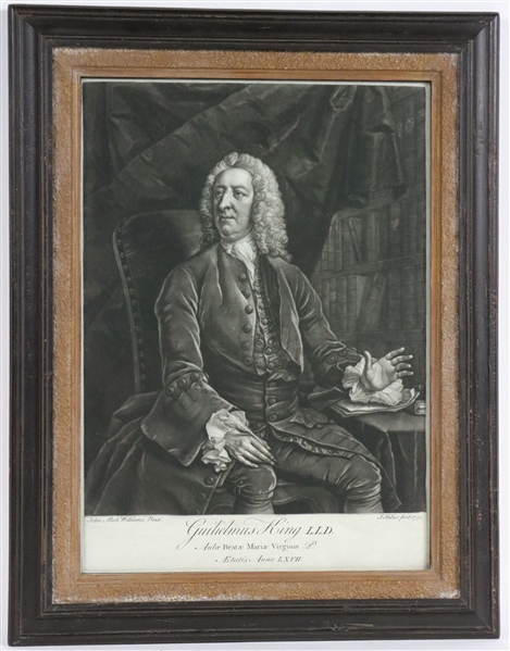 Mezzotint Engraving, Guilielmus King