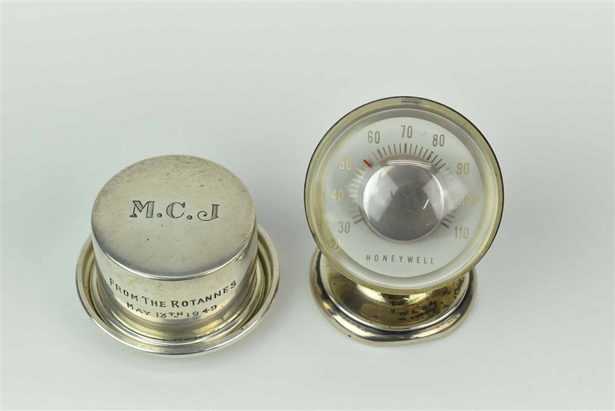 Sold at Auction: Tiffany & Co. Sterling Silver Desktop Thermometer