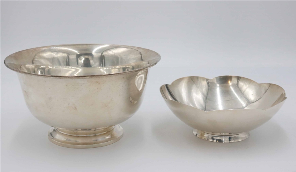 Tiffany Sterling Silver Scalloped Footed Bowl