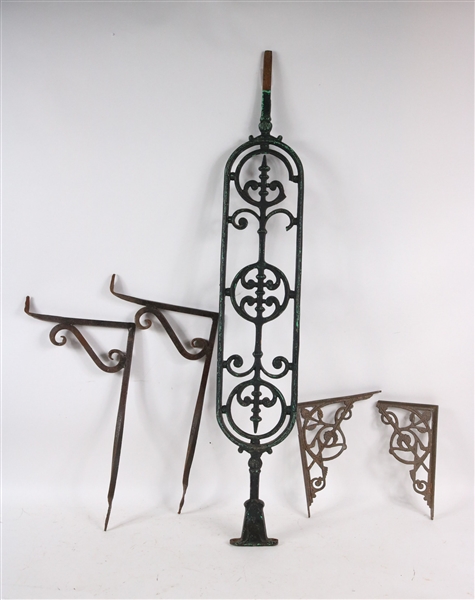 Two Pairs of Cast-Iron Wall Brackets