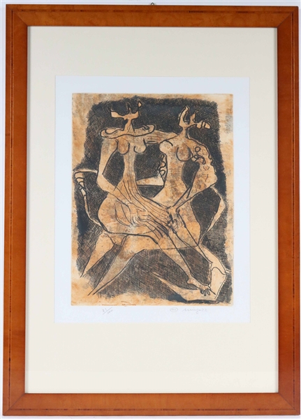 Luciano Minguzzi, Lithograph, Abstract Figures