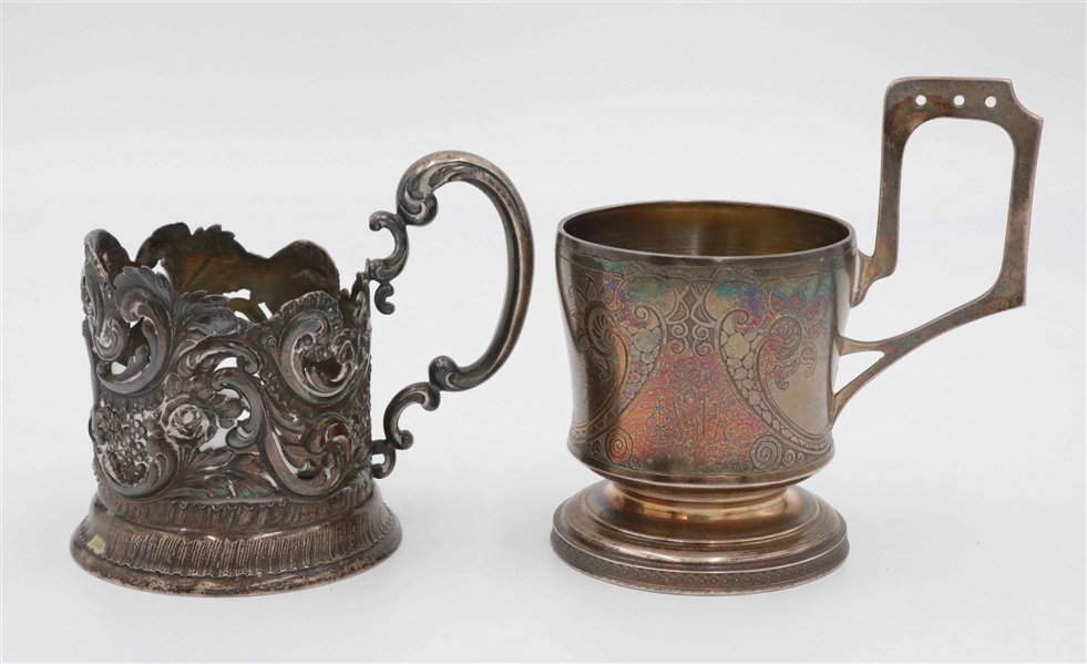 Two Silverplate Cups