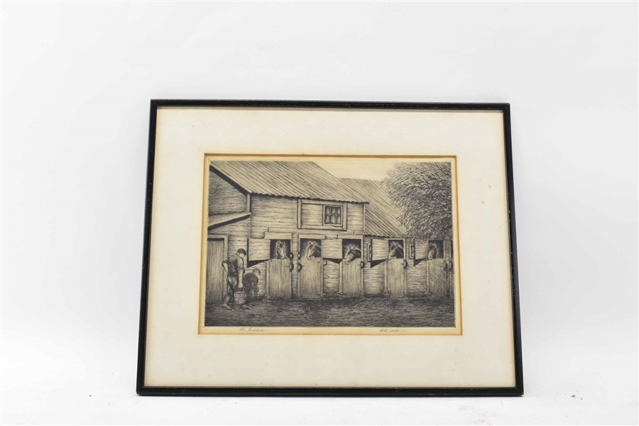 The Paddock Signed Etching