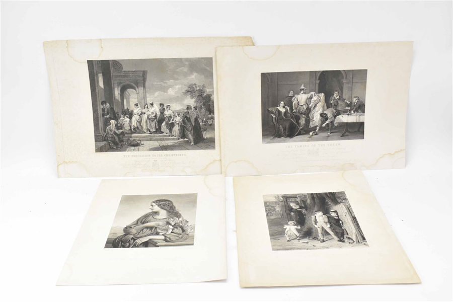 Four Assorted Antique Engravings